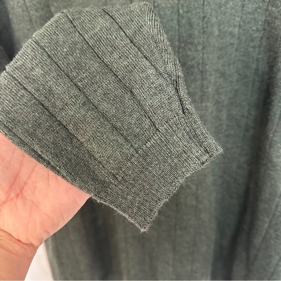 Brandini Made In Italy Sweater Mens XL 100% Fine Merino Wool Pullover Green - Picture 4 of 11